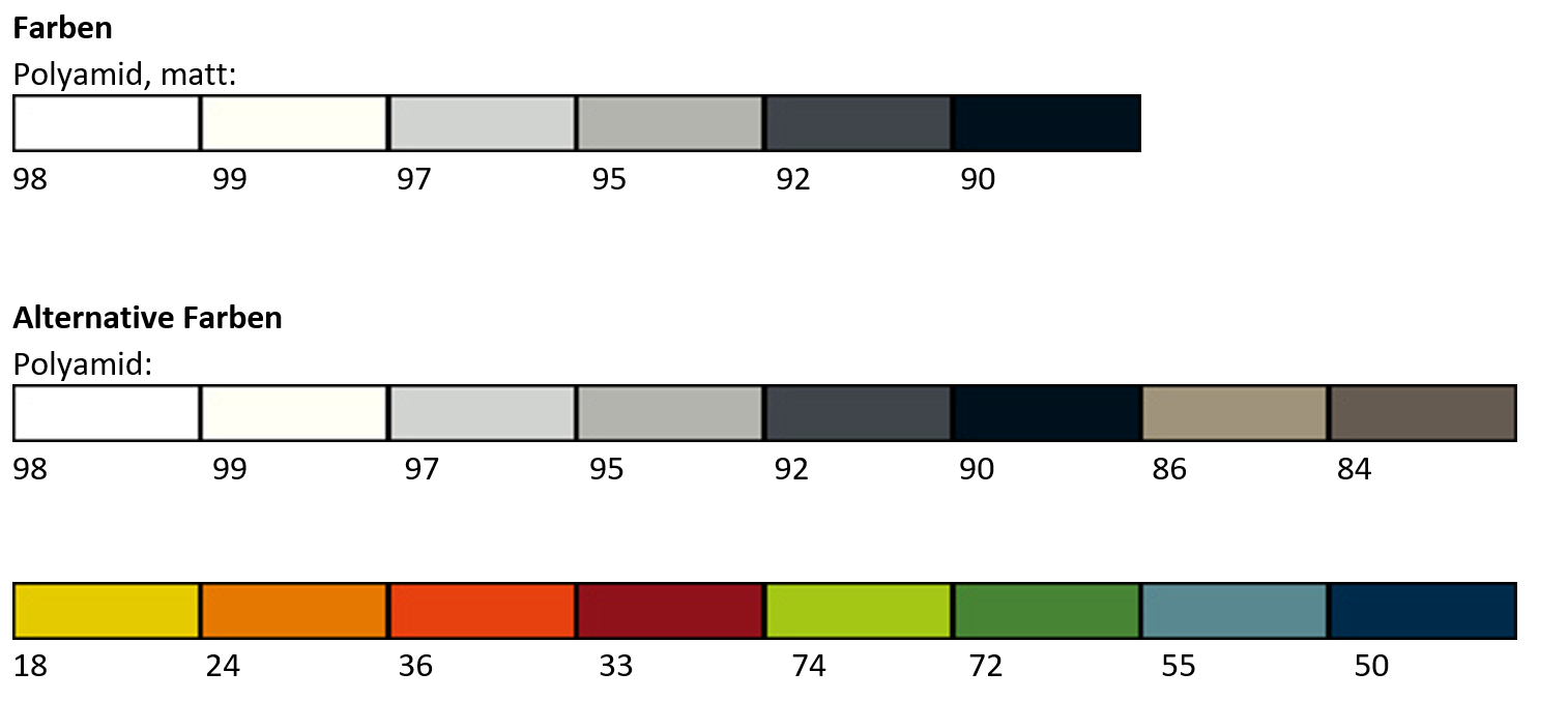 HEWI Farbpalette