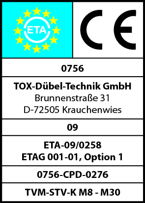 Zulassungszeichen ETA-09/0258