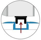 Schematische Zeichnung Tür geschlossen