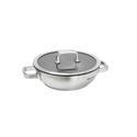 AM COOK Wok Ø 28cm, Antihaftbeschichtung, alle Herdarten, Material 18/10 Edelstahl inkl. Glasdeckel Nr. 8501228