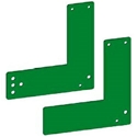GFS Montageplatte für EH-Türwächter RAL 6029 grün, für Glasrahmentüren 175mm Nr. 991470 DIN EN 179