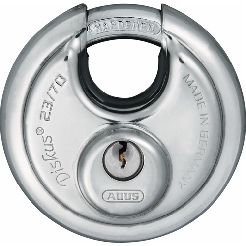 2 X Vorhängeschloss Einzigartig Diskusschloss Edelstahl Schloss 70mm Silber DHL 