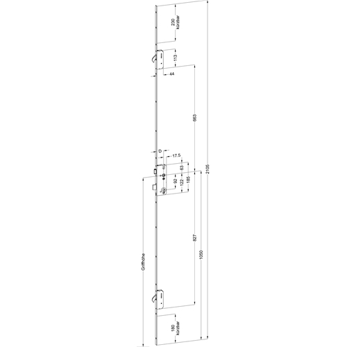 Winkhaus Mehrfachverriegelung Türverschluss STV-F1660 30 92/8 RT4 MC 1910487 