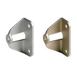 Hettich Faltschiebetüradapter, Sockel Ø min. 12mm 115365, verchromt matt TS max. 20mm, Breite 26mm, Höhe 45mm