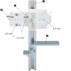 Hettich Bohrlehren-Schiene, 1000mm, Exakta 14825 für Bohrkörper, Anzahl Anschlag: 2 Stück, verstellbar