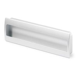 Hettich Muschelgriff, eckig, B 275xH 19,5mm Misnia 115181, zum Einlassen, aluminiumoptik Bohrabstand 96mm, L 116mm