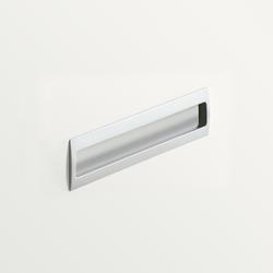 Hettich Muschelgriff, eckig, B 275xH 19,5mm Misnia 115182, zum Einlassen, vernickelt Bohrabstand 96mm, L 116mm