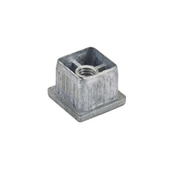 Hettich Vierkantrohr-Kappe, M10 25170, Zinkdruckguss 30x30x2,5mm