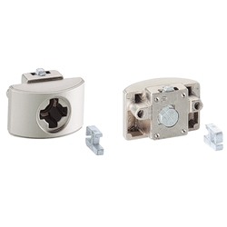Hettich Einlassgriff-Schlosselement, 40x24mm, rechts Insert 41631, vernickelt