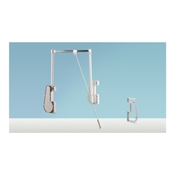 Hettich Schrank-Kleiderlift, lichte Korpusbreite 750 - 1150mm Duo Lift 15, 42507, 15kg, aluminiumoptik Kleiderstange Stahl verchromt