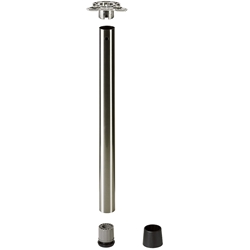 Hettich Tischbein, Ø 60x1200mm, Stahl Ayo 46051, schwarz pulverbeschichtet, belastbar je Stk. 150kg, Höhenverstellung 30mm