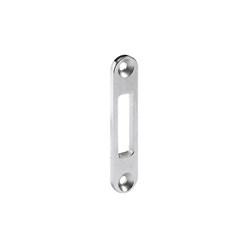 Hettich Möbelschloss-Schließblech, 13x50mm, Stahl 46810, vernickelt mit Riegelsicherung, zum Einlassen