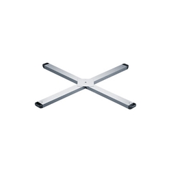 Hettich Tischgestell-Montagekreuz, 1000x1000mm, Stahl Change Plus 48531, aluminiumoptik pulverbeschichtet Breite 60mm, Höhe 30mm