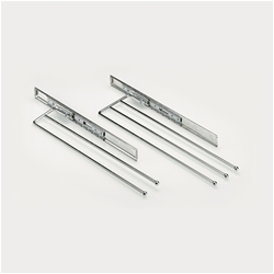 Hettich Spülenschrank-Handtuchhalter, ausziehbar, B 145mm 49235, Länge 495mm, Stahl verchromt Auszugslänge 395mm, Anzahl Arme 3