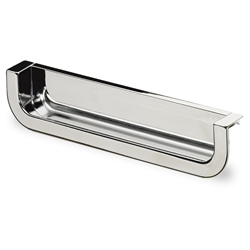 Hettich Muschelgriff, eckig, B 36xH 19mm Athena 9065425, zum Einfräsen, verchromt Bohrabstand 160mm, L 170mm