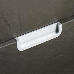 Hettich Muschelgriff, eckig, B 36xH 19mm Athena 9065427, zum Einfräsen, aluminiumoptik Bohrabstand 160mm, L 170mm