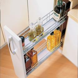 Hettich Frontauszugset, Korpusbreite 150mm, Stahl Cargo IQ plus 150 9077588, silber pulverbeschichtet H 590mm