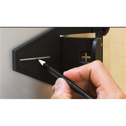 Hettich Scharnier-Positionierhilfe, Kunststoff 9078866, schwarz Einstecken in Montageplattenbohrung