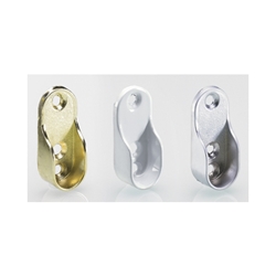 Hettich Schrankrohr-Lager, für Kleiderstange 30x15mm 9079718, weiß zum Anschrauben, B 18,6mm, H 42,8mm, T 13mm