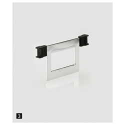 Hettich Frontauszug-Trennbügel, aufklipsen an Reling STYLE, 9079801, Stahl verchromt, schwarz Ausführung für Breite 150mm