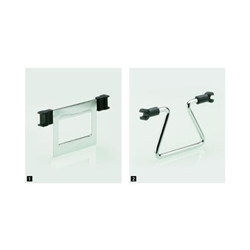 Hettich Frontauszug-Trennbügel, aufklipsen an Reling STYLE, 9079801, Stahl verchromt, schwarz Ausführung für Breite 150mm