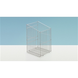 Hettich Badezimmer-Wäschekorb, Schrankbreite 400mm 9079908, Stahl silber pulverbeschichtet lichte Korpusmaß min. (BxHxT): 357x505