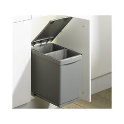 Hettich Küchen-Einbauabfallsammler, KB min. 300mm Bin.it Easy 9079929, mit Deckel, 15l Breite 230mm, Höhe 360mm, Tiefe 380mm