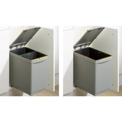 Hettich Küchen-Einbauabfallsammler, KB min. 300mm Bin.it Easy 9079929, mit Deckel, 15l Breite 230mm, Höhe 360mm, Tiefe 380mm