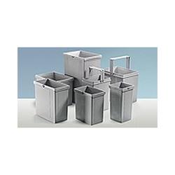 Hettich Abfallsystem-Eimer, Inhalt 10l, Kunststoff grau Bin.it Trio 300 9079998, ohne Deckel (separat) Breite 225mm, Höhe 350mm, Tiefe 150mm