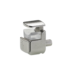 Hettich Glasbodenträger, mit Zapfen, Zapfen Ø 5mm 9080214, Zinkdruckguss vernickelt zum Einstecken, Bohr Ø 5mm, Zapfenlänge 8mm