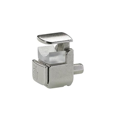 Hettich Glasbodenträger, mit Zapfen, Zapfen Ø 5mm 9080214, Zinkdruckguss vernickelt zum Einstecken, Bohr Ø 5mm, Zapfenlänge 8mm