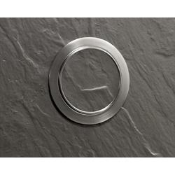 Hettich Muschelgriff, rund, Ø 92xH 17,5mm Touch-in 9086693, zum Einlassen, edelstahloptik Bohrabstand 84mm, Einlassdurchmesser 90mm