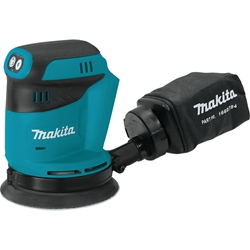 Makita Akku-Exenterschleifer DBO180Z 18V Li-ion, 3-stufige Drehzahl Gewicht: 1,1 Kg ohne Akku und Ladegerät im Karton