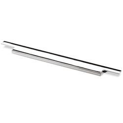 Hettich Griffleiste, mit Harpunensteg, L 495mm Lamezia 9105806, Aluminium glanz verchromt Höhe 20,5/39mm