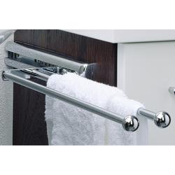 Hettich Badezimmer-Handtuchauszug, 1-armig, Länge 410mm 70690, mit Abdeckung, Stahl verchromt Auszugslänge 260mm, Auszugsbreite 64mm, Auszugshöhe 39mm