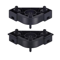 Hettich Sockelverstellfuß-Gleiter, Kunststoff schwarz Planform 74667, zum Einschlagen mit Aufnahme für Blendenhalter, mit 3 Spreizdübel