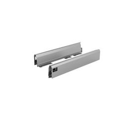 Hettich Schubkastenzarge, Nennlänge 400mm, silber ArciTech 9121203, links doppelwandig, Zargenhöhe 94mm