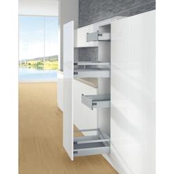 Hettich Schubkastenzarge, Nennlänge 400mm, silber ArciTech 9121203, links doppelwandig, Zargenhöhe 94mm