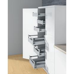 Hettich Schubkastenzarge, Nennlänge 400mm, silber ArciTech 9121203, links doppelwandig, Zargenhöhe 94mm