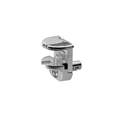 Hettich Glasbodenträger, mit Zapfen, Zapfen Ø 5mm Alfa Glass, 9131209, Zinkdruckguss vernickelt zum Einstecken, Bohr Ø 5mm