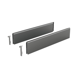 Hettich Schubkasten-Designelement, Nennlänge 400mm ArciTech, 9122913, Stahl anthrazit pulverbeschichtet inkl. Frontbefestigung, H 92mm
