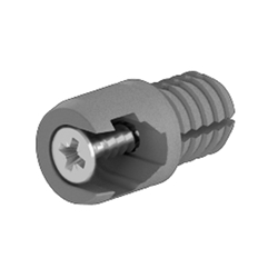 Hettich Schubkasten-Frontbefestigung, anthrazit unbehandelt ArciTech 9127000, f. Längsreling, mit Spreizzapfen f. Zargenhöhe 126mm, zum Einschlagen