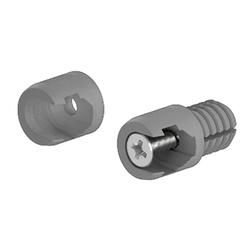 Hettich Schubkasten-Frontbefestigung, grau unbehandelt ArciTech 9127011, für Längsreling, f. Zargenhöhe 126mm, zum Anschrauben