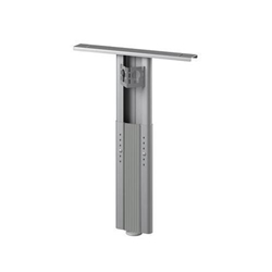 Hettich Tisch-Stützfuß, Stahl Delhi 9133023, aluminiumoptik pulverbeschichtet Höheneinstellung 590-790mm