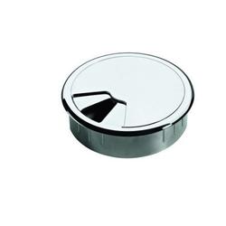 Hettich Kabeldurchlass, Ø 80mm 9133726, rund, Kunststoff chromoptik glanz Innen Ø 71mm, H23,5mm