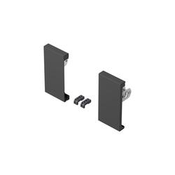 Hettich Innenschubkasten-Frontverbinder anthrazit ArciTech, 9140121, für Fronten aus individuellem Material, Höhe 94mm
