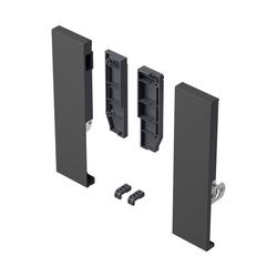 Hettich Innenschubkasten-Frontverbinder anthrazit ArciTech, 9140124, für Fronten aus individuellem Material, Höhe 218mm