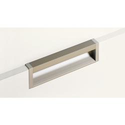 Hettich Griffleiste, mit Harpunensteg, L 1200mm Capris 9149296, Aluminium edelstahloptik eloxiert Breite 21mm, Höhe 44,5mm