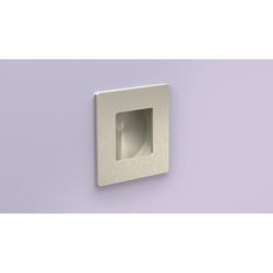 Hettich Muschelgriff, eckig, B 65xH 14mm Apolda 9191745, zum Einlassen, edelstahl L 65mm, Einlassdurchmesser 51mm