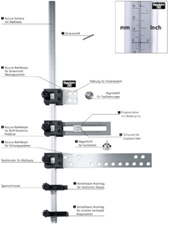 Hettich Bohrlehren-Schiene, 1500mm, Accura 70264 mit Maßskala, Anzahl Anschlag: 2 Stück, verstellbar